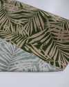Tecido Viscose Texturizada Macro Folhagens Bege e Verde Musgo