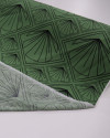 Tecido Viscose Texturizada Macro Conchas Preto e Verde Musgo