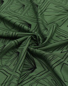 Tecido Viscose Texturizada Macro Conchas Preto e Verde Musgo