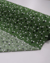 Tecido Viscose Texturizada Multi Poá P/B e Riscos Creme e Verde Musgo