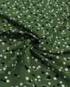 Tecido Viscose Texturizada Multi Poá P/B e Riscos Creme e Verde Musgo
