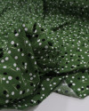 Tecido Viscose Texturizada Multi Poá P/B e Riscos Creme e Verde Musgo