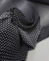 Tecido Crepe Chiffon Micro Geométrico Degradê P/B
