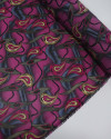 Tecido Crepe Chiffon Cashmere Abstrato Cinza e Rosa