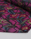 Tecido Crepe Chiffon Cashmere Abstrato Cinza e Rosa