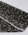 Tecido Crepe Chiffon Italiano Tapete Floral Bege e Preto