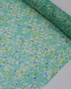 Tecido Crepe Chiffon Italiano Estampa Geométrica Abstrata Verde Água