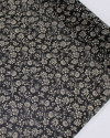 Tecido Crepe Chiffon Italiano Tapete Floral Bege e Preto