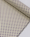 Tecido Linho Misto Poá Roxo e Offwhite