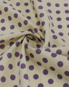 Tecido Linho Misto Poá Roxo e Offwhite