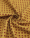 Tecido Linho Misto Micro Poá Vermelho e Ocre