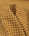 Tecido Linho Misto Micro Poá Vermelho e Ocre