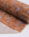 Tecido Viscose com Lurex Cashmere Estampado Azul e Tons de Marrom