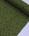Tecido Viscose com Lurex Micro Estampa Creme, Laranja e Verde