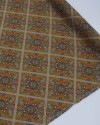 Tecido Viscose Italiano Estampa Boho em Recortes Colorido e Caramelo