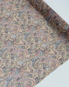 Tecido Crepe Chiffon Italiano Estampa Paisley Tons Terrosos