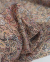 Tecido Crepe Chiffon Italiano Estampa Paisley Tons Terrosos