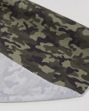 Tecido Viscose Sarjada Camuflado Preto e Tons de Verde