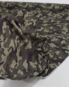 Tecido Viscose Sarjada Camuflado Preto e Tons de Verde