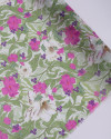 Tecido Crepe Chiffon Italiano Jardim Botânico Rosa e Verde