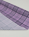 Tecido Crepe Silk Italiano Multi Quadriculado Cinza e Lilás