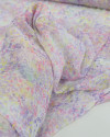 Tecido Crepe Chiffon Texturizado Italiano Micro Liberty Sobreposto Colorido e Branco
