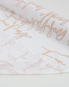 Tecido Viscose Sarjada Italiano Rubrica Nude e Branco