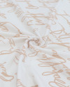 Tecido Viscose Sarjada Italiano Rubrica Nude e Branco