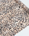 Tecido Viscose Italiano Macro Animal Print Preto e Rosé