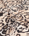 Tecido Viscose Italiano Macro Animal Print Preto e Rosé