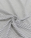 Tecido Viscose Italiano Micro Formas Geométricas P/B