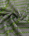 Tecido Viscose Texturizada Bambuzal Geométrico Tons de Verde