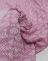 Tecido Viscose Fina Estampa Étnica Branco e Rosa