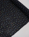 Tecido Crepe Chiffon Poá Irregular Colorido e Azul Marinho Noite