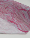 Tecido Viscose Ondas de Saturno Rosa e Cinza
