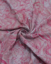 Tecido Viscose Ondas de Saturno Rosa e Cinza