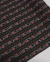 Tecido Linho Misto Rústico Micro Barrado Cashmere Floral Vermelho e Preto