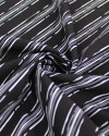 Tecido Crepe de Alfaiataria com Elastano Italiano Multi Listras Branco e Preto