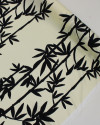Tecido Viscose Italiano Bambuzais Preto e Creme