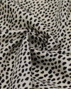 Tecido Crepe Silk Italiano Micro Animal Print Preto e Bege