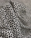 Tecido Crepe Silk Italiano Micro Animal Print Preto e Bege
