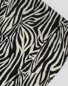 Tecido Crepe de Viscose Italiano Animal Print Preto e Creme