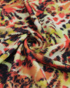 Tecido Crepe Madame com Elastano Italiano Estampa Abstrata Tons Quentes