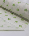 Tecido Linho Misto Camisaria Palmeiras Verde e Offwhite