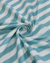 Tecido Tricoline Listras Branco e Verde Água