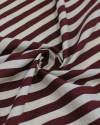 Tecido Tricoline Listras Branco e Borgonha
