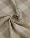 Tecido Linho Misto Camisaria Xadrez Tons de Bege