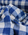 Tecido Linho Misto Camisaria Xadrez Offwhite e Azul