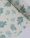 Tecido Linho Misto Camisaria Ramos Verde e Offwhite