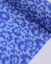 Tecido Viscose Texturizada Tapete Floral Abstrato Tons de Azul